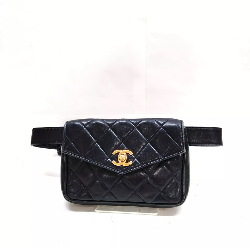Chanel Leather Waist Bag Black